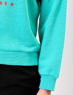 Sweat coton bio col rond imprimé Princesse Nomade