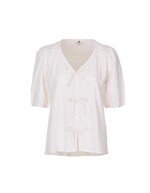 Blouse manches ballons coton gaufr&eacute; imprim&eacute; Princesse Nomade