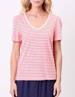 T-shirt rayures coton bio imprimé Princesse Nomade