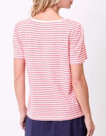 T-shirt rayures coton bio imprimé Princesse Nomade