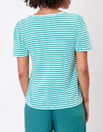 T-shirt rayures coton bio imprimé Princesse Nomade