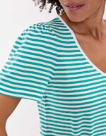 T-shirt rayures coton bio imprimé Princesse Nomade