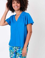 Top fluide ample col V imprimé Princesse Nomade