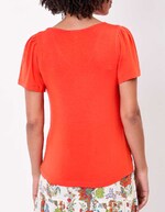 T-shirt maille fluide col V imprimé Princesse Nomade