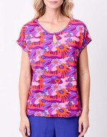 T-shirt loose maille fluide imprim&eacute; Princesse Nomade