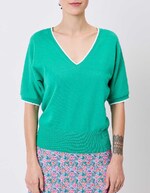 Polo coton col V imprimé Princesse Nomade