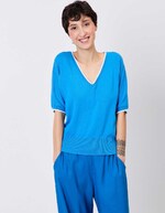Pull léger en coton uni imprimé Princesse Nomade