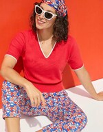 Pull l&eacute;ger en coton uni imprim&eacute; Princesse Nomade