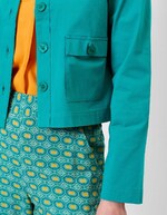 Veste courte coton stretch imprimé Princesse Nomade