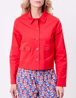 Veste courte coton stretch imprimé Princesse Nomade