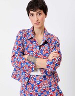 Veste courte coton stretch imprimé Princesse Nomade