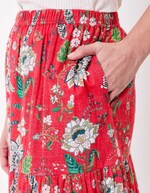 Jupe longue coton bio volantée imprimé La Fiancée