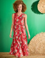 Jupe longue coton bio volantée imprimé La Fiancée