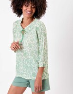 Blouse voile de coton bio ample imprimé La Fiancée