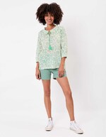 Blouse voile de coton bio ample imprimé La Fiancée
