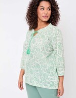 Blouse voile de coton bio ample imprimé La Fiancée
