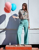 Blouse voile de coton bio ample imprimé La Fiancée