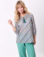 Blouse voile de coton bio ample imprimé La Fiancée