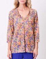 Blouse voile de coton bio ample imprimé La Fiancée