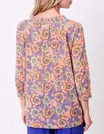 Blouse voile de coton bio ample imprimé La Fiancée