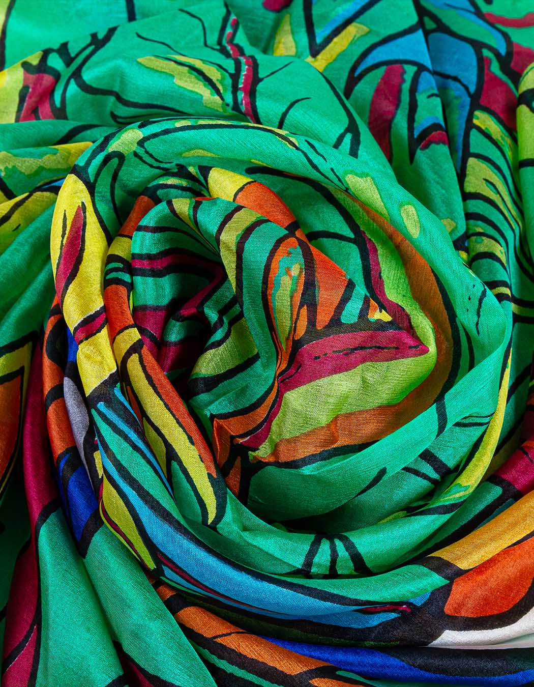 Foulard en soie imprimé imprimé La Fiancée