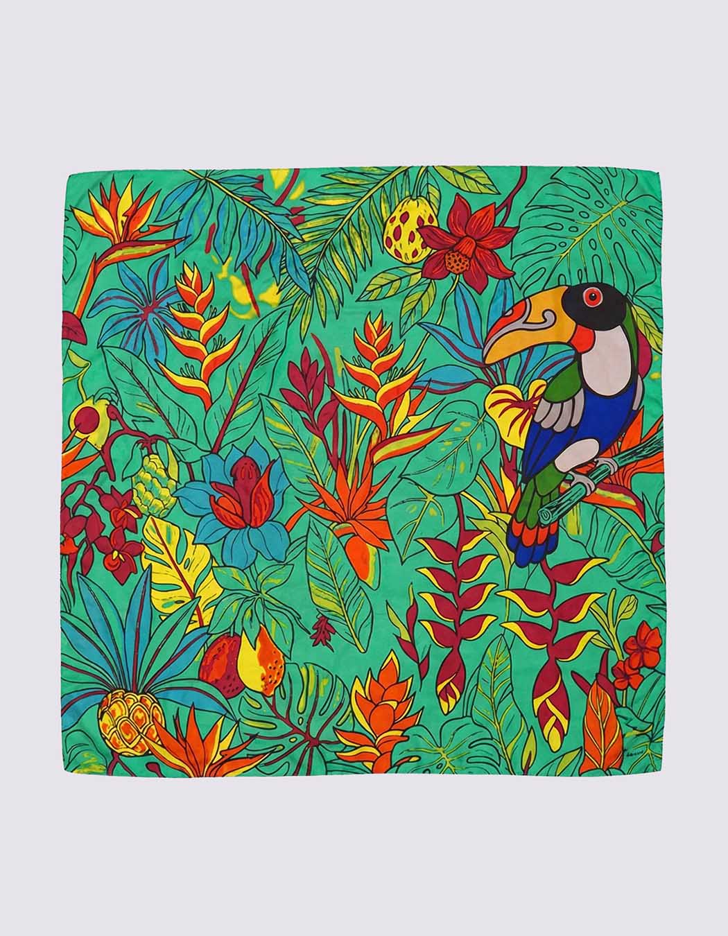 Foulard en soie imprimé imprimé La Fiancée
