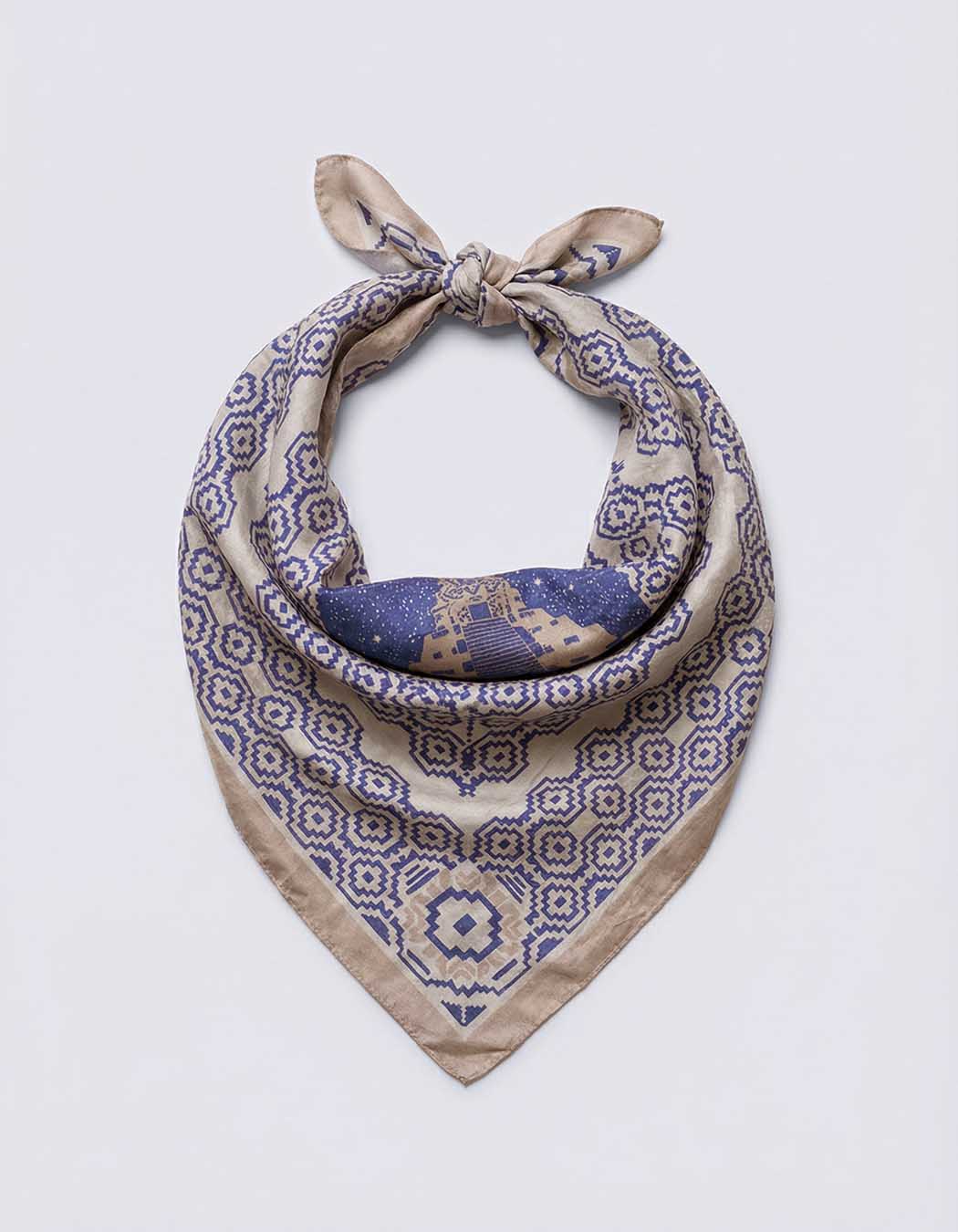 Foulard en soie imprimé imprimé La Fiancée