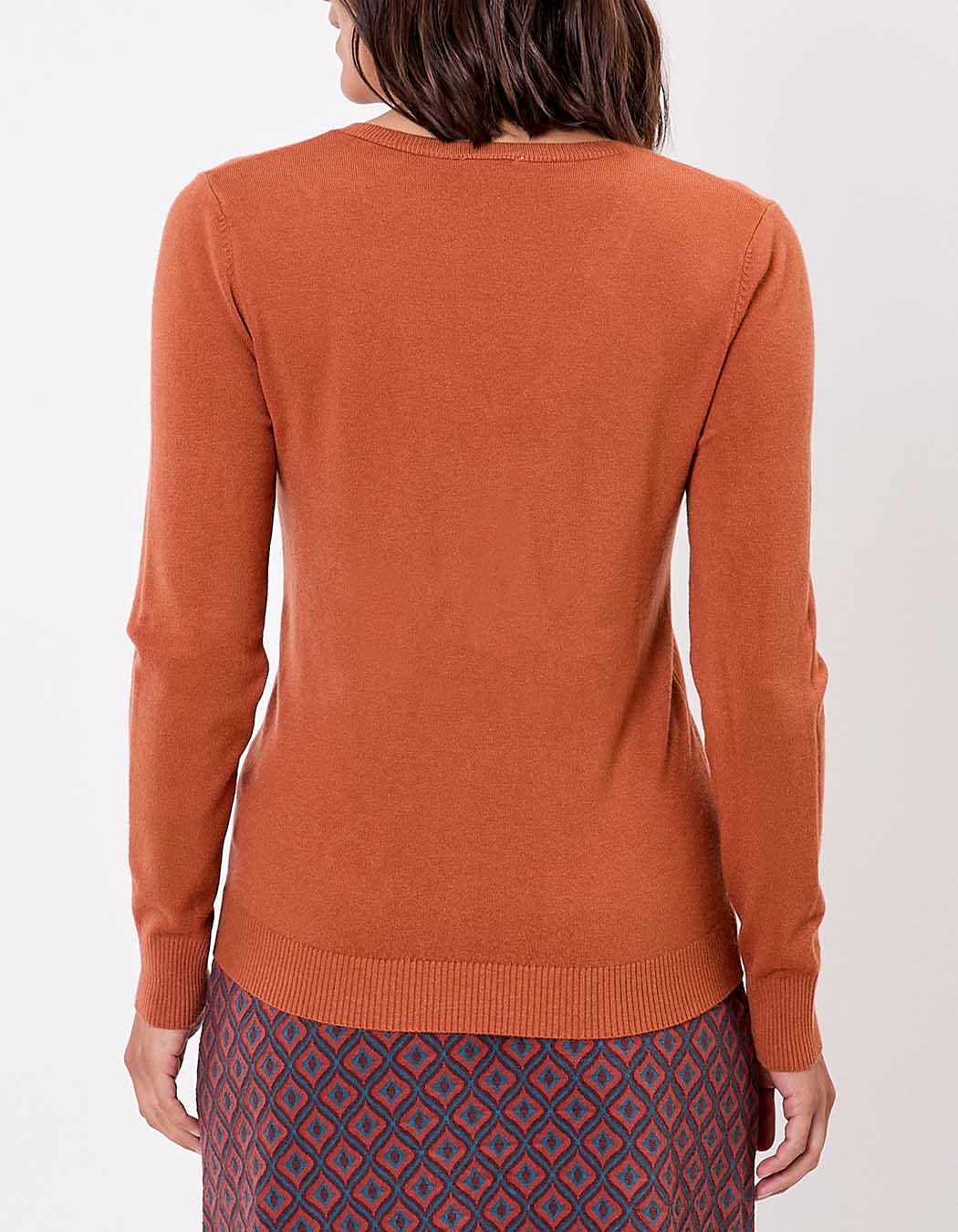 Pull maille col V femme imprimé La Fiancée