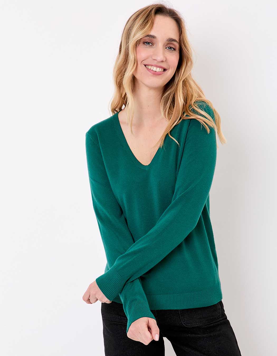 Pull maille col V femme imprimé La Fiancée