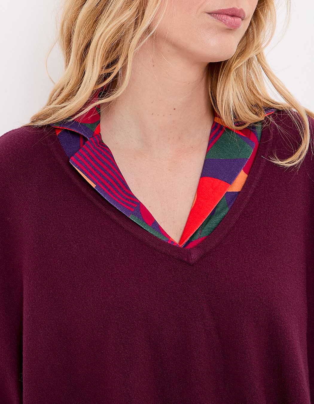 Pull oversize maille femme imprimé La Fiancée