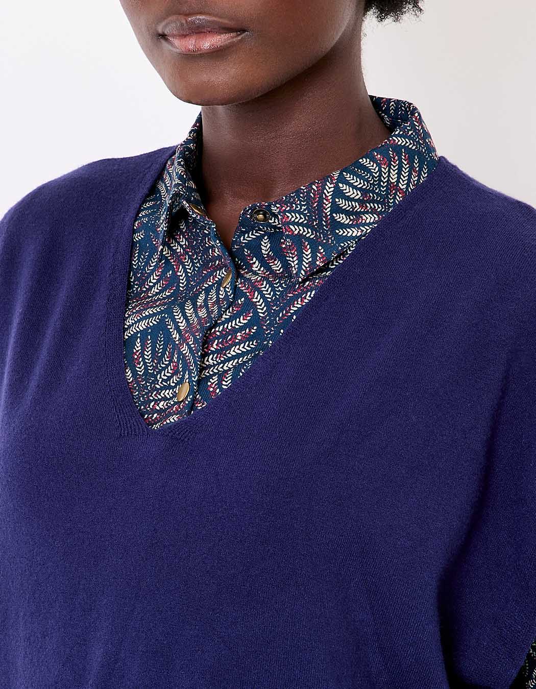 Pull maille sans manche imprimé La Fiancée