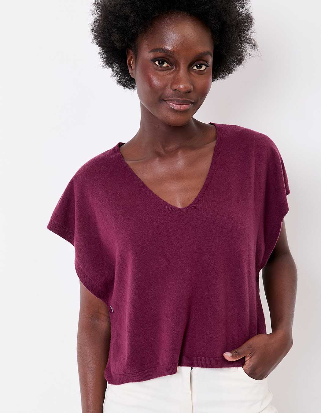 Pull maille sans manche imprimé La Fiancée