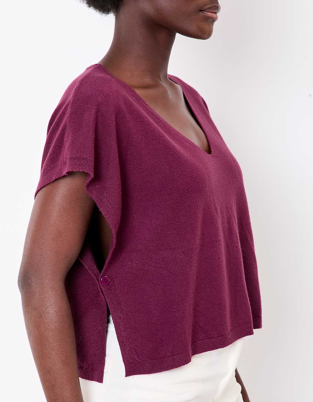 Pull maille sans manche imprimé La Fiancée