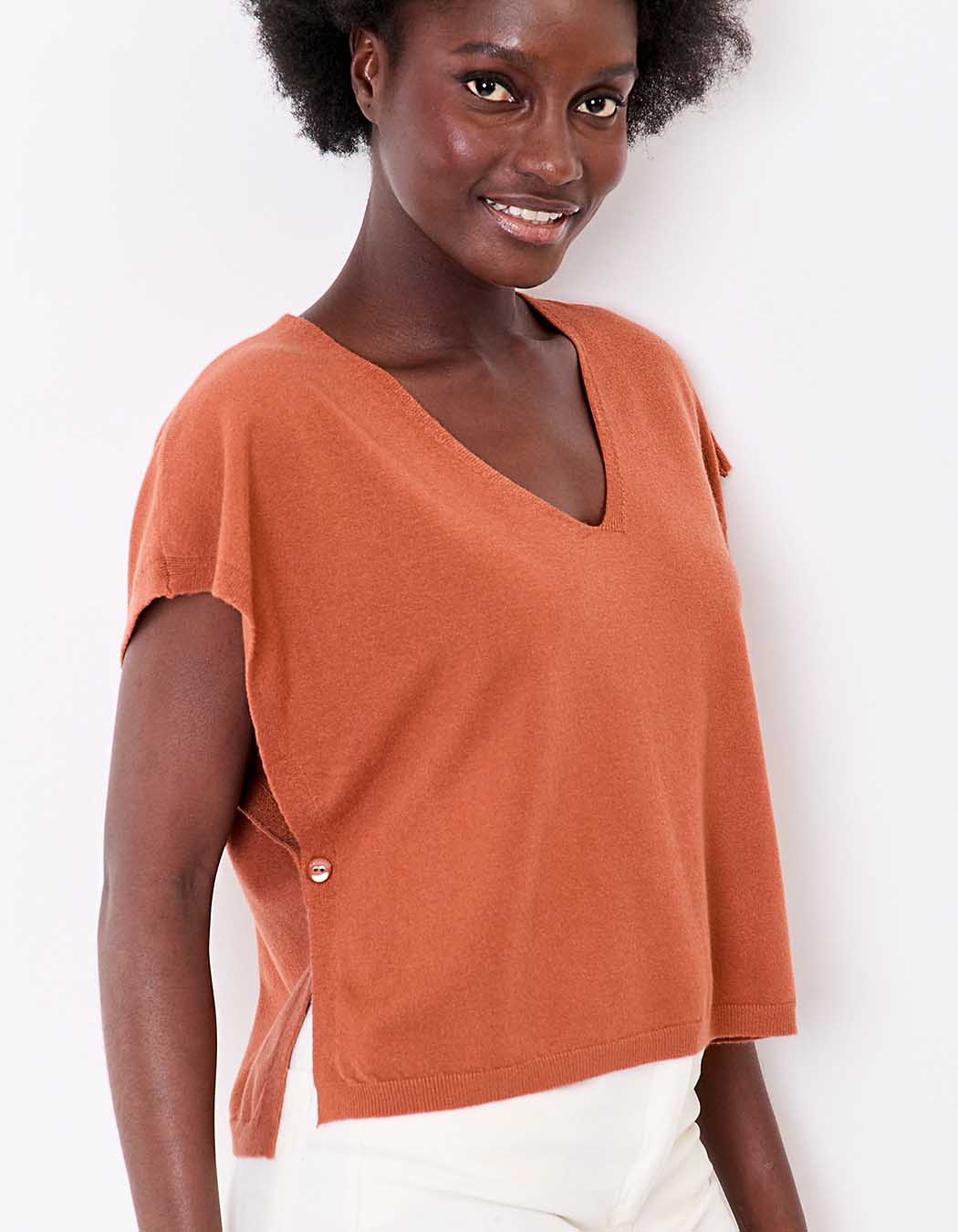 Pull maille sans manche imprimé La Fiancée