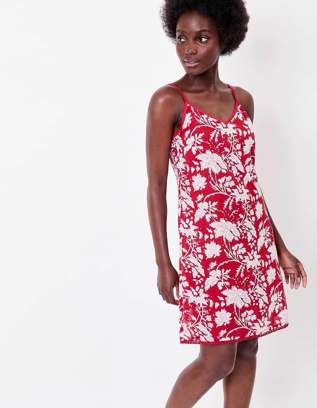 Robe voile de coton bio fines bretelles imprimé La Fiancée