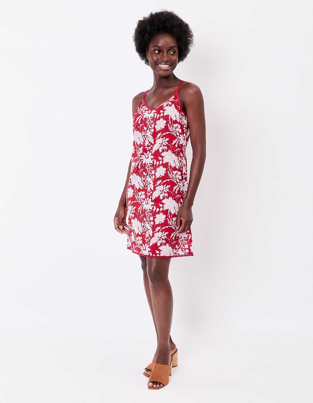 Robe voile de coton bio fines bretelles imprimé La Fiancée