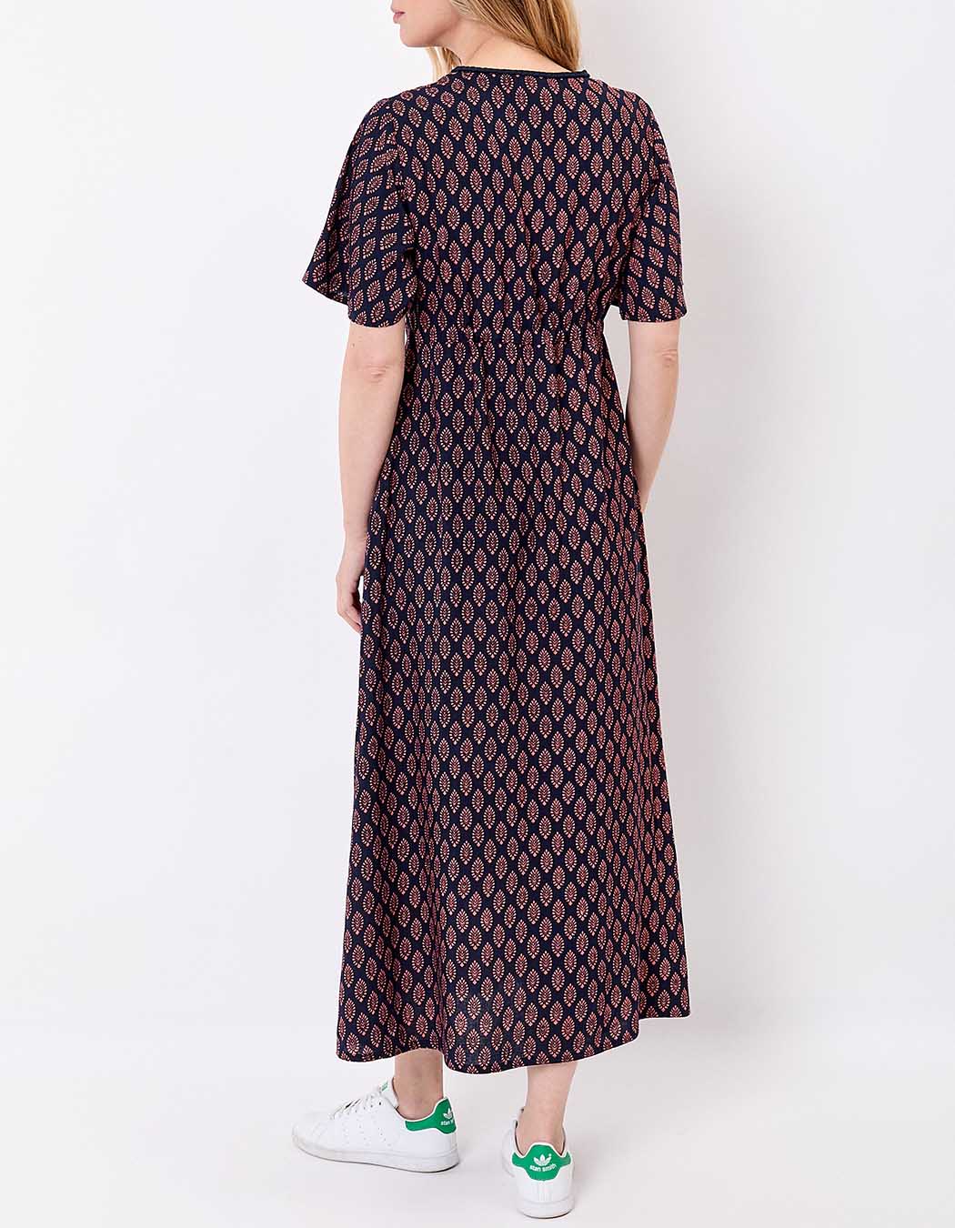 Robe longue fluide viscose lin imprimé La Fiancée