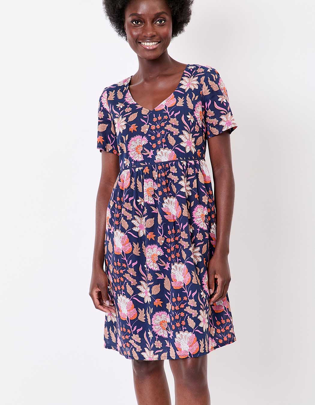 Robe évasée coton bio doublé imprimé La Fiancée
