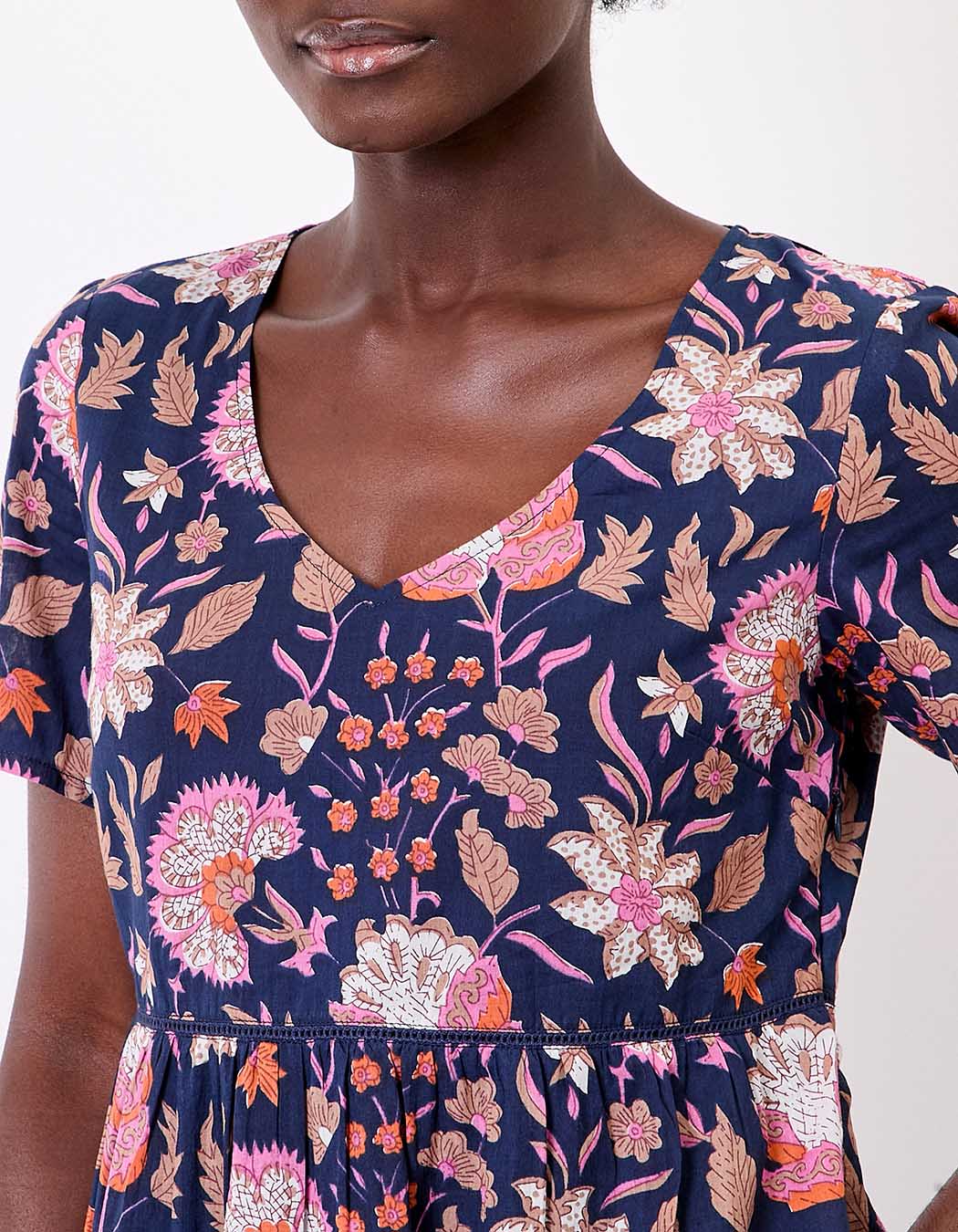 Robe évasée coton bio doublé imprimé La Fiancée