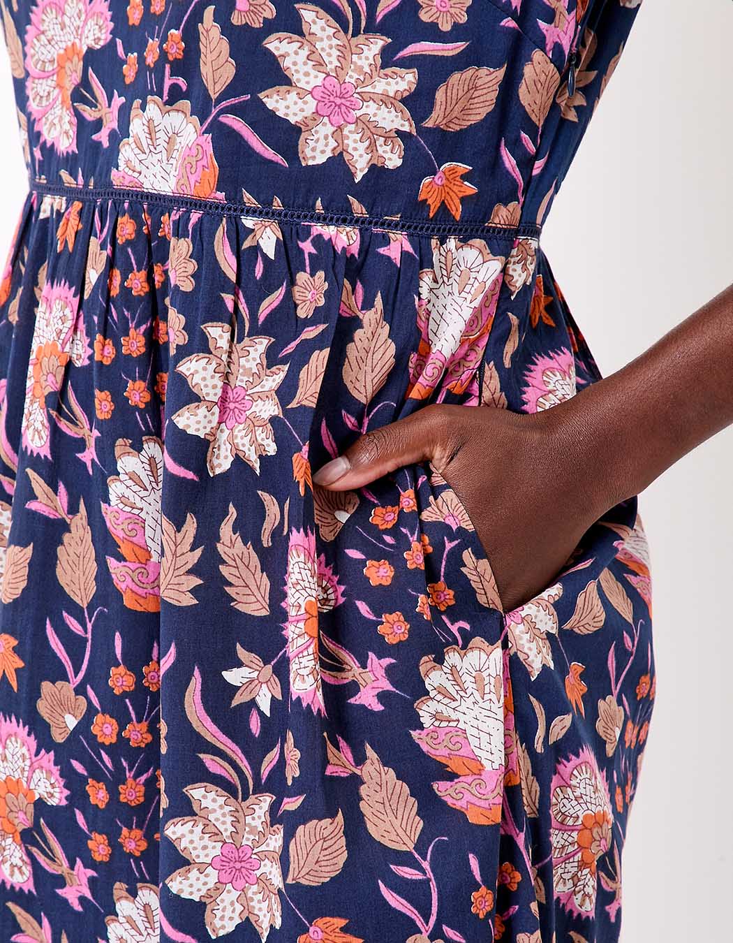 Robe évasée coton bio doublé imprimé La Fiancée
