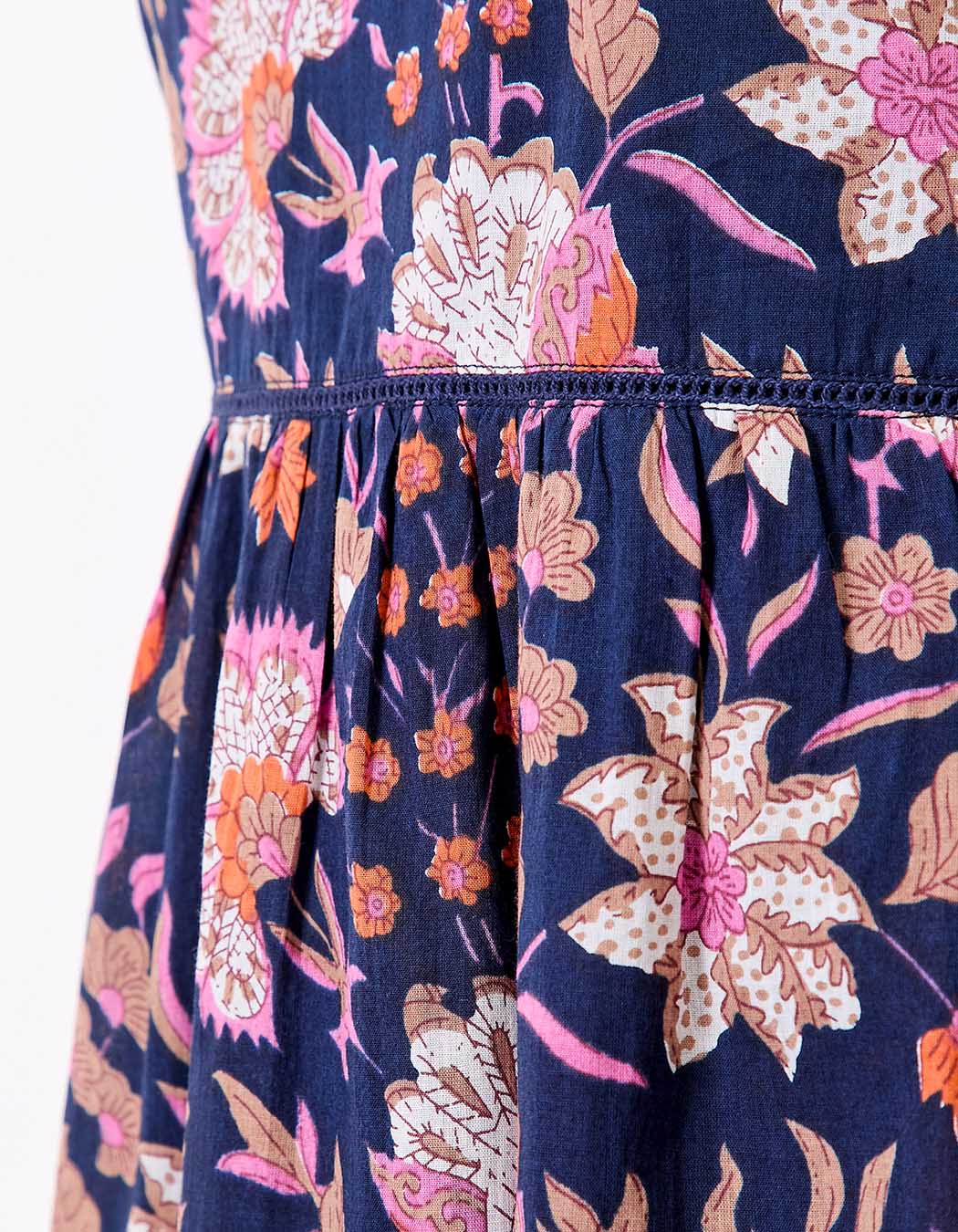 Robe évasée coton bio doublé imprimé La Fiancée
