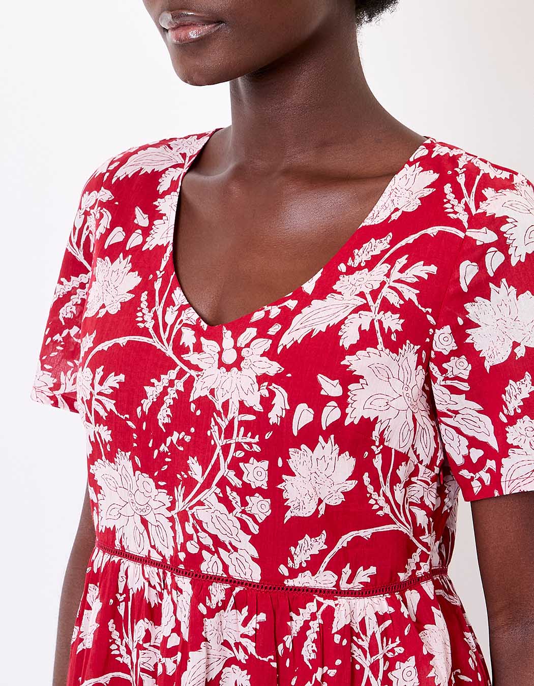Robe évasée coton bio doublé imprimé La Fiancée