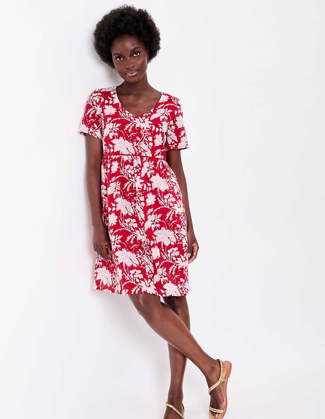Robe évasée coton bio doublé imprimé La Fiancée
