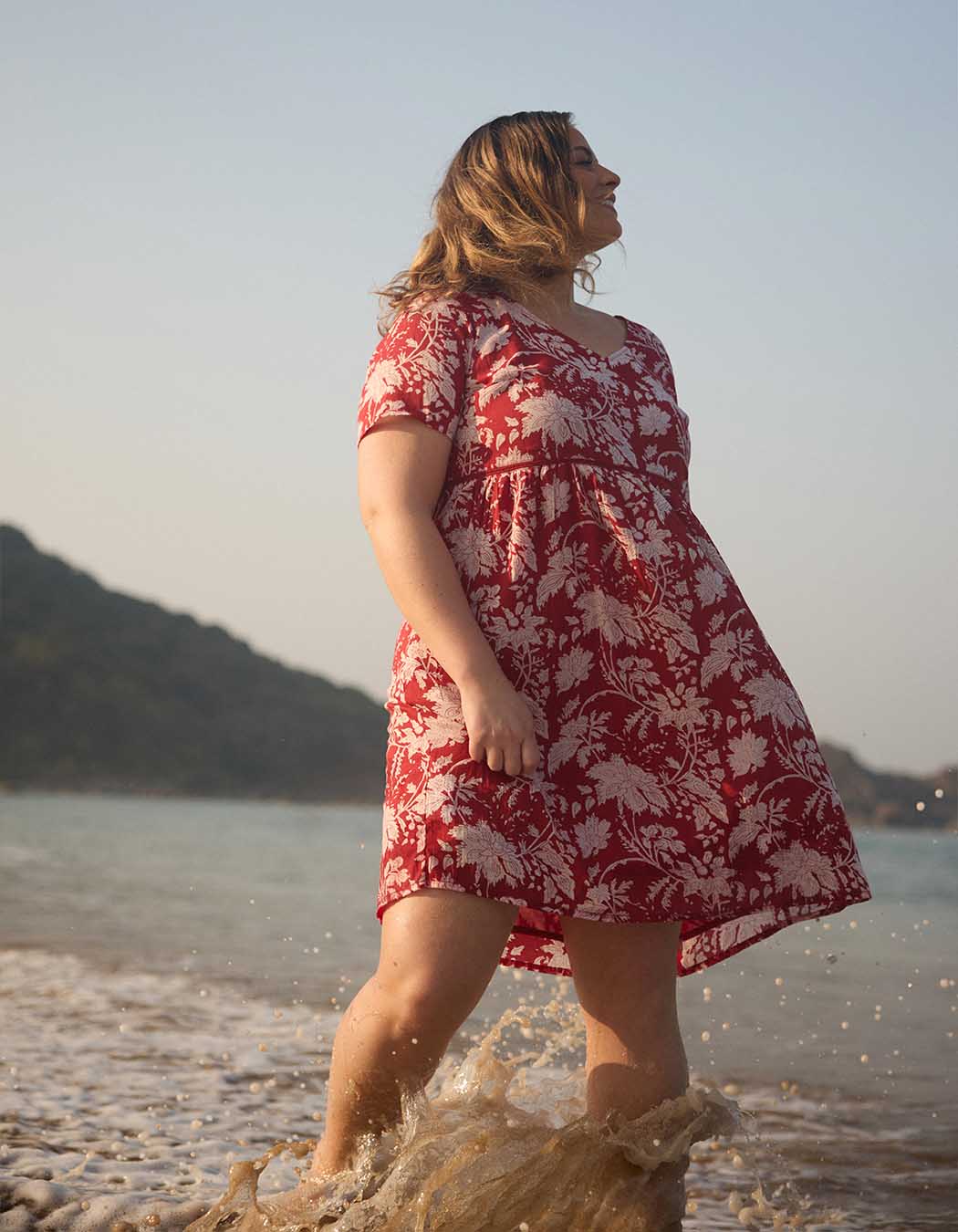 Robe évasée coton bio doublé imprimé La Fiancée