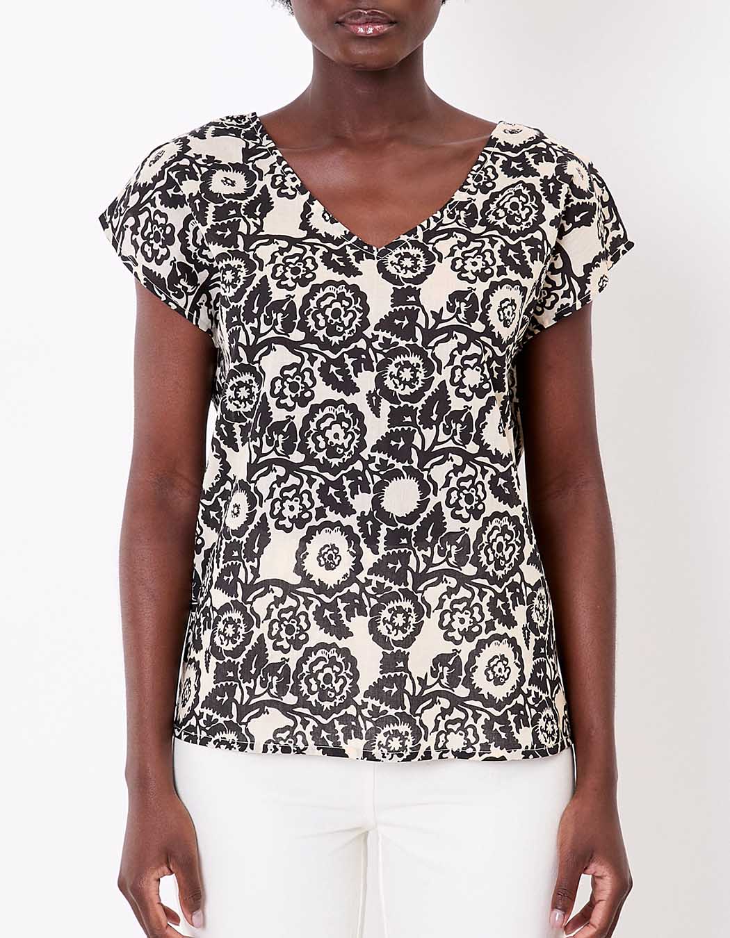 Top voile de coton bio imprimé La Fiancée
