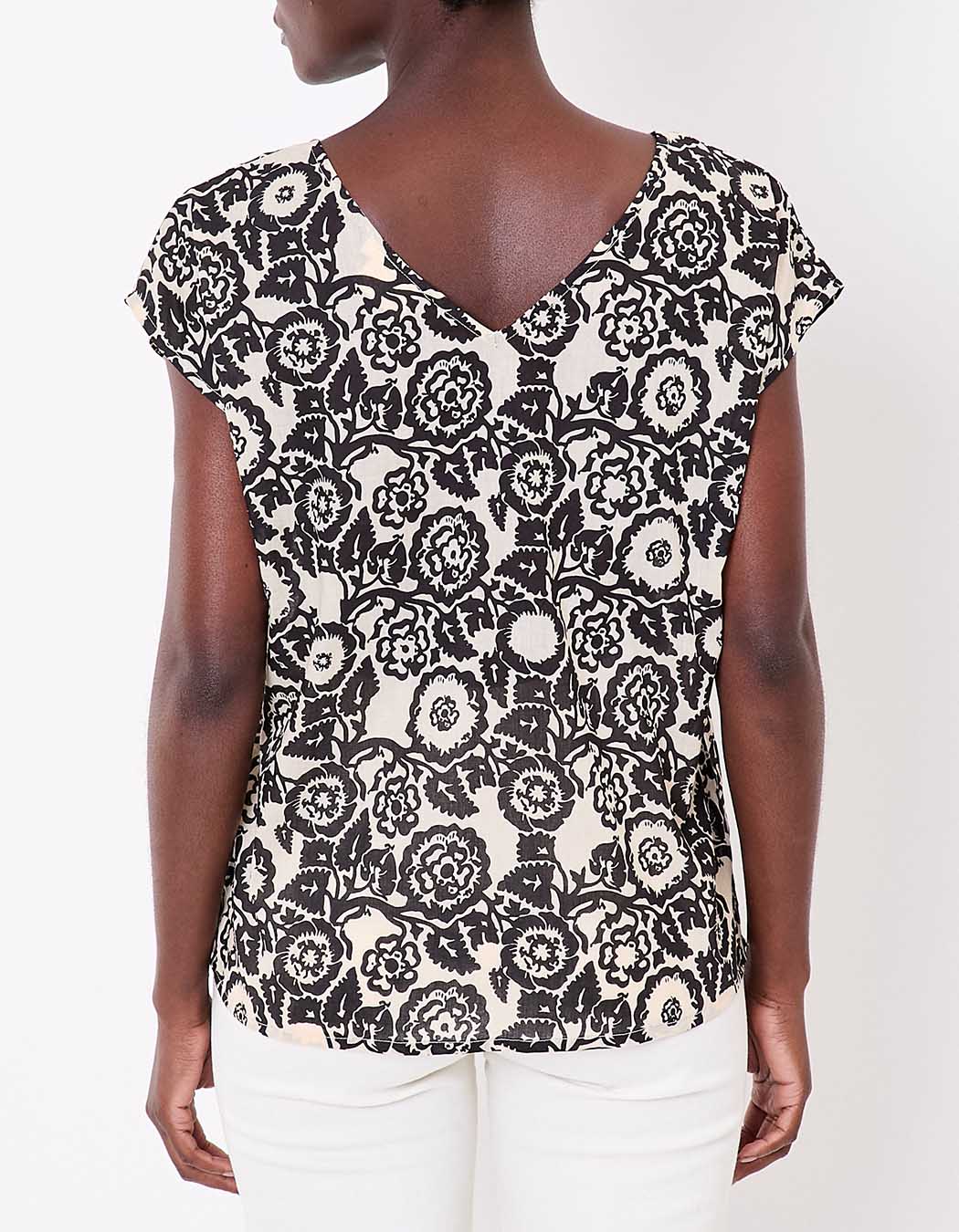 Top voile de coton bio imprimé La Fiancée