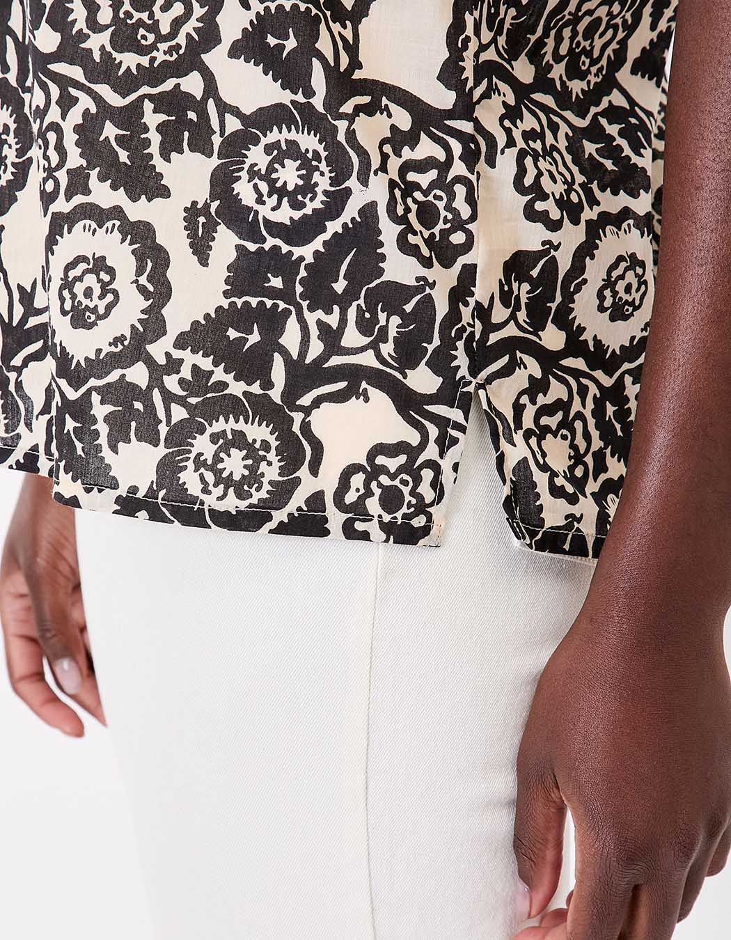 Top voile de coton bio imprimé La Fiancée