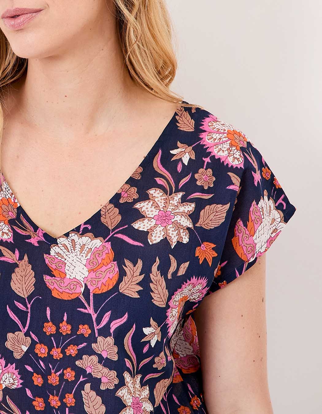 Top voile de coton bio imprimé La Fiancée