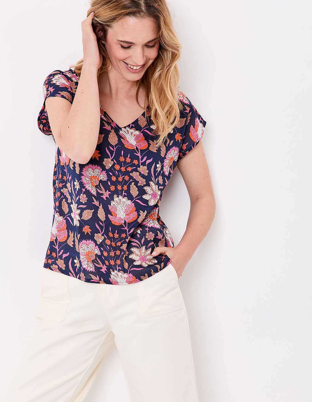 Top voile de coton bio imprimé La Fiancée