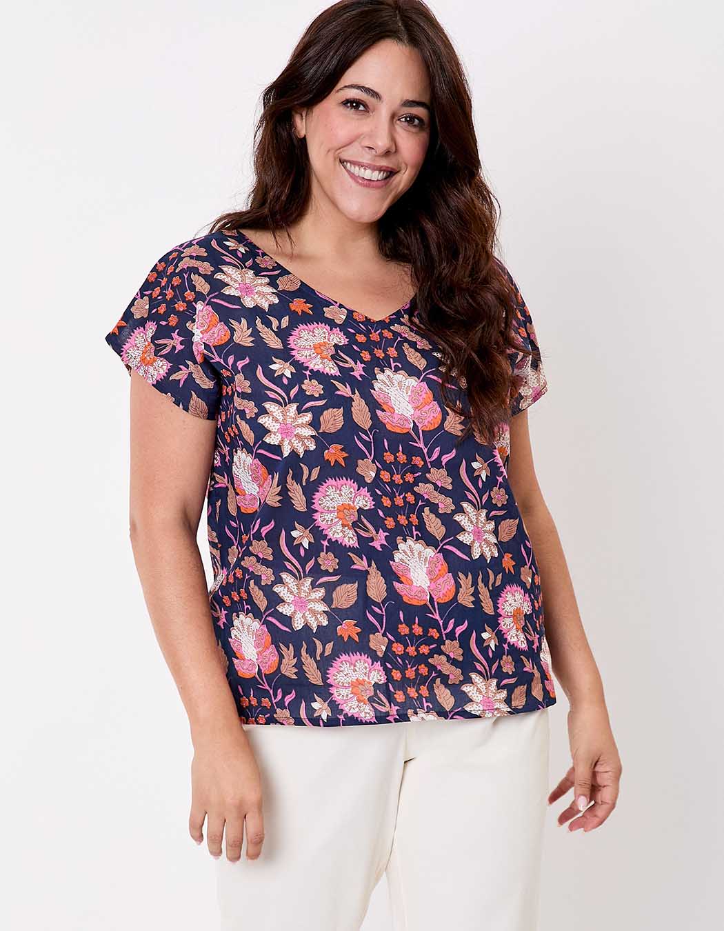 Top voile de coton bio imprimé La Fiancée